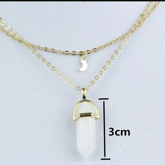 New Style Double Layer Moon Pendant&Neckalce - Picture 2 of 3